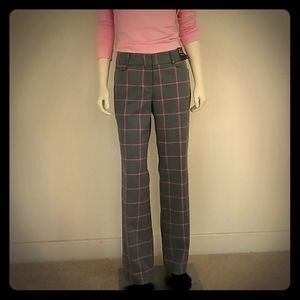 NY&Co Pants/ 7th Avenue Bootcut Gray/pink stipes 6